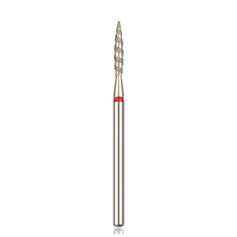 Diamantový nadstavec "TORNADO" červený L- 10,0 mm, Ø2,1 mm Diamantový nadstavec "TORNADO" červený L- 10,0 mm, Ø2,1 mm
